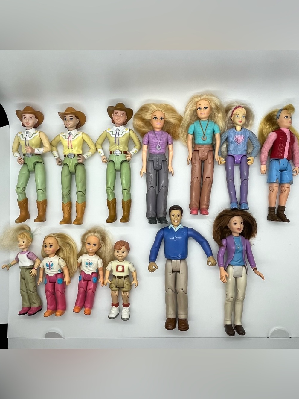 Fisher Price Loving Family Dollhouse Adults Teens Children Dolls Lot of 13 READ